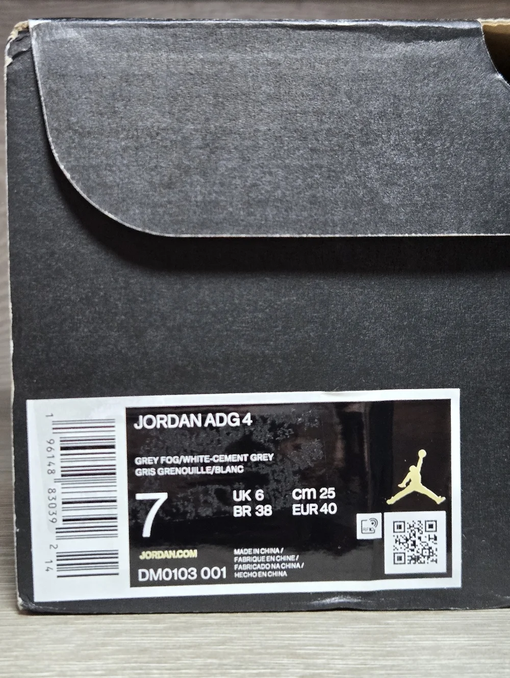 Jordan ADG 4 Golf Shoes Mens Size 7 Womens 8.5 Grey Fog / White Cement Grey NEW
